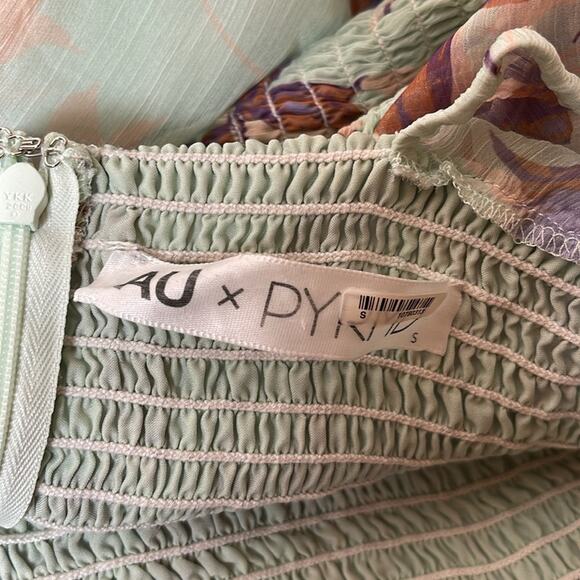 Amanda Uprichard Florentina Floral Tiered Maxi Dress in Monte Carlo Size Small - Picture 9 of 9